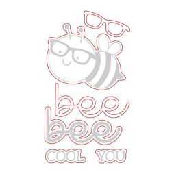 Honey Bee Stanzschablonen für Bee Cool - Biene Brille Sei...