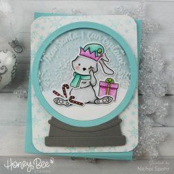Honey Bee Stanzschablonen Globe Shaker Card - Weihnachtskugel Weihnachten Rund