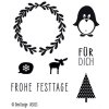 Dini Design Stempelset 5013 Frohe Festtage - Weihnachten F&uuml;r Dich Tannenbaum