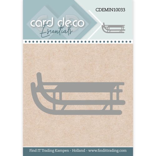 Card Deco Stanzschablone CDEMIN10033 - Schlitten Weihnachten Schnee Berg H&uuml;gel