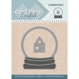 Card Deco Stanzschablone CDEMIN10035 - Schneekugel Haus...