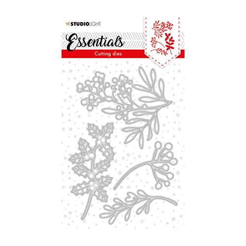 StudioLight Essentials Stanzschablone - Weihnachtszweige Blatt Mistelzweig Bl&uuml;te