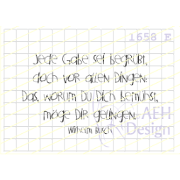 AEH Design Gummistempel 1658E - Jede Gabe sei...