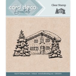 Card Deco Clear stamp Essentials - Winter Haus Schnee...