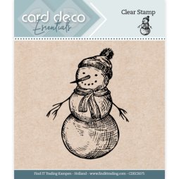 Card Deco Clear stamp Essentials - Schneemann Schnee...