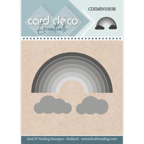 Card Deco Stanzschablone CDEMIN10038 - Regenbogen Wolke Himmel Regen Wunder
