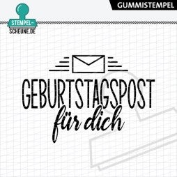 Stempel-Scheune Gummistempel 588 - Geburtstagspost...