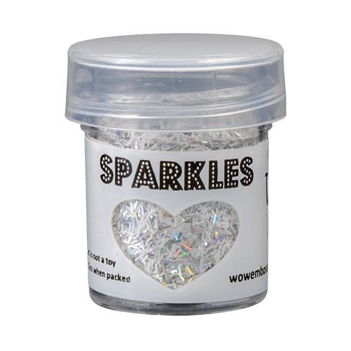WOW! Sparkles Glitter White Blaze - Wei&szlig; Konfetti 15 ml Pulver Premium Glitzer