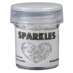 WOW! Sparkles Glitter White Blaze - Wei&szlig; Konfetti...