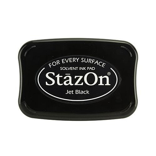 StazOn Stempelkissen Jet Black - Schwarz Stempelfarbe Ink Tsukineko