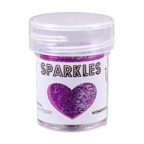 WOW! Sparkles Glitter Frisky - Lila Silber 15 ml Pulver Premium Glitzer