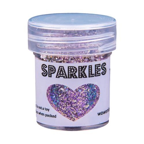 WOW! Sparkles Glitter Clarabelle - Lila Rosa Silber 15 ml Pulver Premium Glitzer
