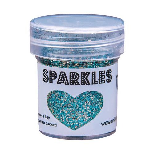 WOW! Sparkles Glitter Jade - T&uuml;rkis Gr&uuml;n Silber 15 ml Pulver Premium Glitzer