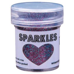WOW! Sparkles Glitter Pinkini - Lila T&uuml;rkis Schwarz 15 ml Pulver Premium Glitzer