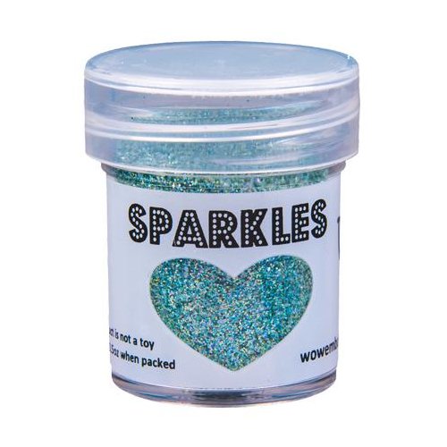 WOW! Sparkles Seahorse - T&uuml;rkis Silber Blau 15 ml Pulver Premium Glitzer