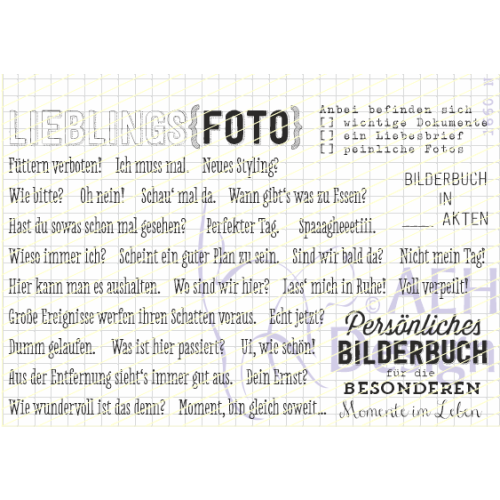 AEH Design Gummistempel 1660N - Stempelset Lieblingsfoto Erinnerung Bild Album
