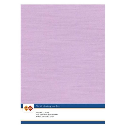 Card Deco Leinenpapier A4 Magnolia Pink - Rosa 240g/m&sup2; 10 Bl&auml;tter Basteln