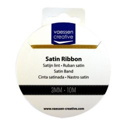 Vaessen Creative Satinband Gold - 3 mm x 10 m Schleifenband Geschenkband