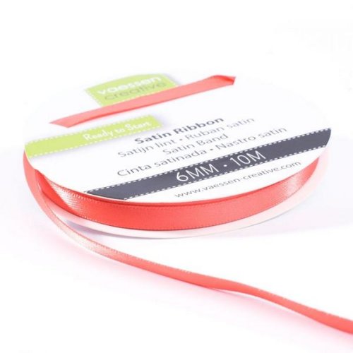 Vaessen Creative Satinband Wassermelone - 6 mm x 10 m Schleifenband Geschenkband