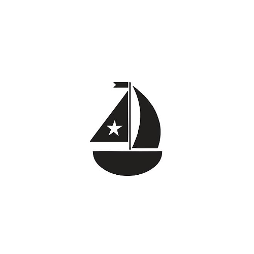 Dini Design Gummistempel 322 - Schiff - Boot Stern Segelboot Flagge Wasser Meer