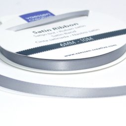 Vaessen Creative Satinband Silber - 6 mm x 10 m...