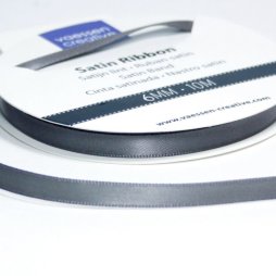 Vaessen Creative Satinband Stahl Grau - 6 mm x 10 m...
