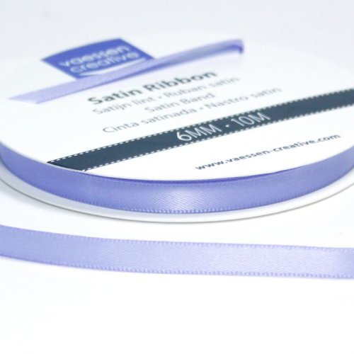 Vaessen Creative Satinband Lavendel - 6 mm x 10 m Schleifenband Geschenkband