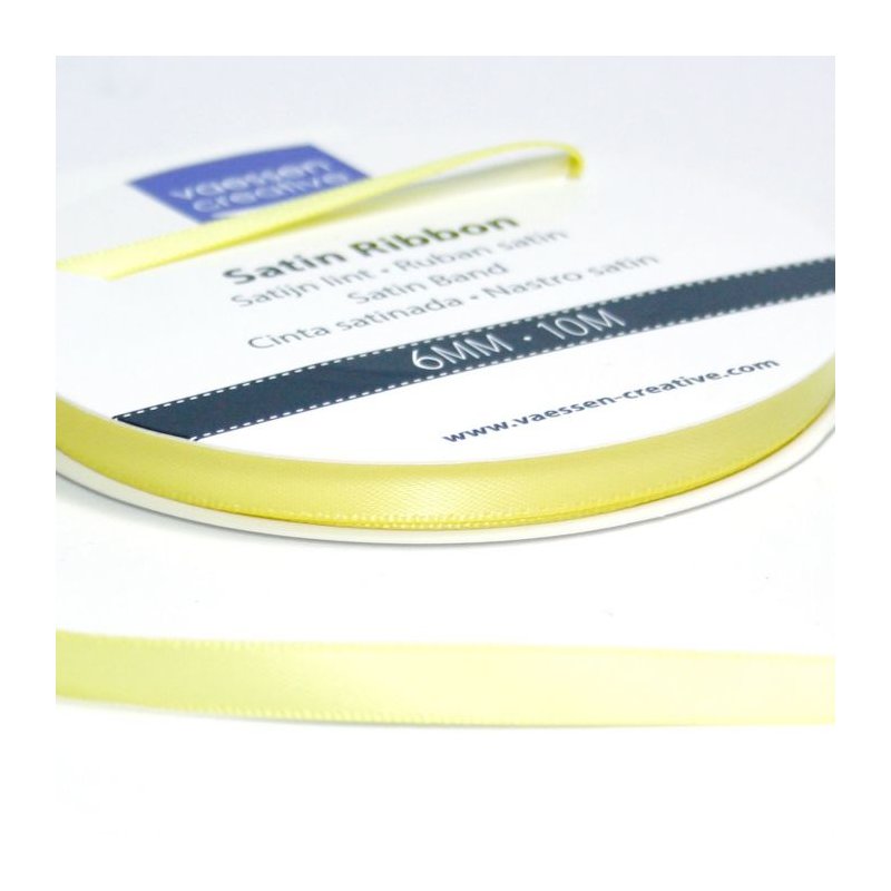 Vaessen Creative Satinband Pastellgelb – Vielseitiges Dekoband Für Geschenke, Hochzeit & Deko