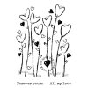 Woodware Clear Stamp FRS892 Wild hearts - Herz Liebe Herzen Blume Forever yours