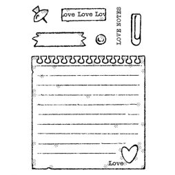Woodware Clear Stamp FRS894 Love Notes - Notizen...