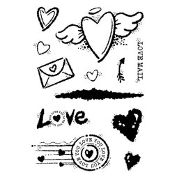 Woodware Clear Stamps FRS893 Love Mail - Nachricht Post...