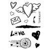 Woodware Clear Stamps FRS893 Love Mail - Nachricht Post Fl&uuml;gel Herz Brief Pfeil