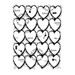 Woodware Clear Stamp FRS896 Heart Background - Herz...