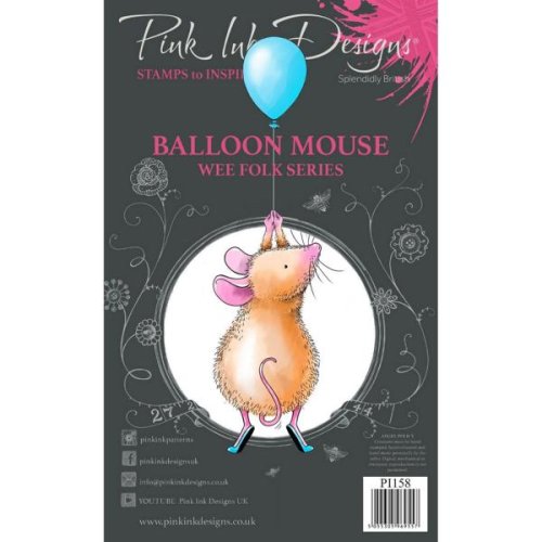 Pink Ink Design Clear Stamps Balloon Mouse - A7 Maus Luftballon Stern Mond Star