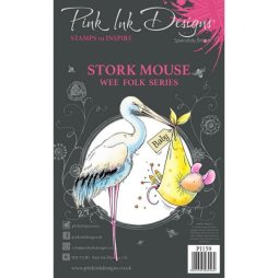 Pink Ink Design Clear Stamps Stork Mouse - A7 Maus Storch...