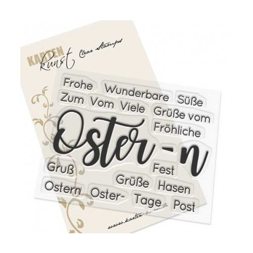 Karten-Kunst Clear Stamps Riesige W&uuml;nsche Ostern - Ostergru&szlig; Frohe Osterhase