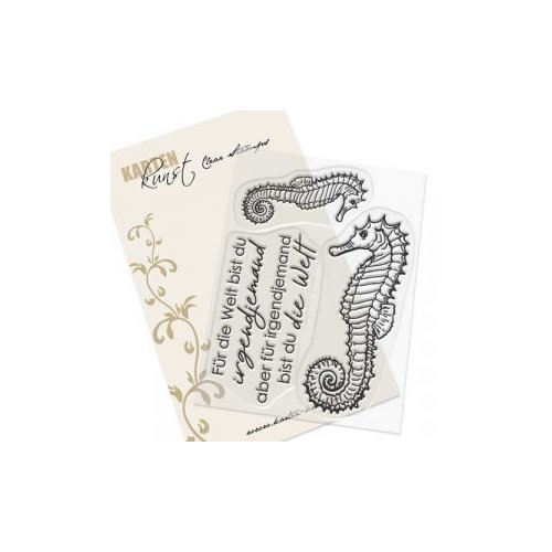 Karten-Kunst Clear Stamps Seepferdchen - Meer Freundschaft Liebe Maritim Tier
