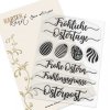 Karten-Kunst Clear Stamps Kalligraphie zu Ostern - Osterpost Frohe Ostern Tage