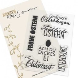Karten-Kunst Clear Stamps Ostern - Frohe Ostern...