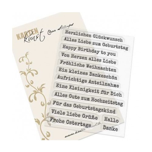 Karten-Kunst Clear Stamps Aus der Schreibmaschine - Geburtstag Hochzeit Ostern
