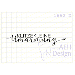 AEH Design Gummistempel 1662D - Klitzekleine Umarmung...