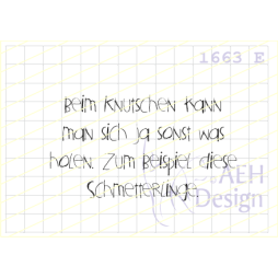 AEH Design Gummistempel 1663E - Beim Knutschen...