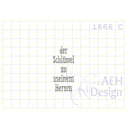 AEH Design Gummistempel 1666C  Der Schl&uuml;ssel zu...