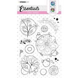 StudioLight Essentials Clear Stamp - Blume Pflanze Kreis...