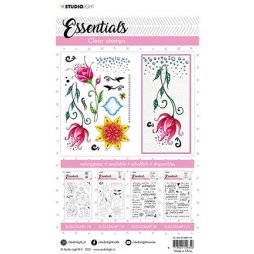 StudioLight Essentials Clear Stamp - Blume Pflanze Kreis Kontur Herz Blase #1
