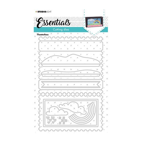 StudioLight Essentials Stanzschablone - Theater Box Schachtel Regenbogen Herz