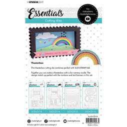 StudioLight Essentials Stanzschablone - Theater Box Schachtel Regenbogen Herz