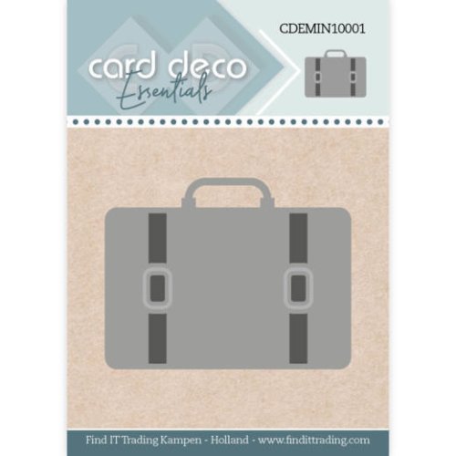 Card Deco Stanzschablone CDEMIN10001 - Koffer Tasche Aktenkoffer Urlaub Reise
