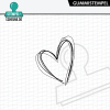 Stempel-Scheune Gummi 604 - Herz Liebe Kontur Hintergrund Motiv