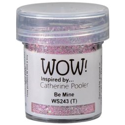 WOW! Embossingpulver Glitters Be Mine Rosa Silber 15 ml...